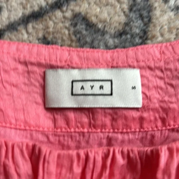 AYR Pink Smocked Puff Sleeve Blouse - Picture 2 of 3